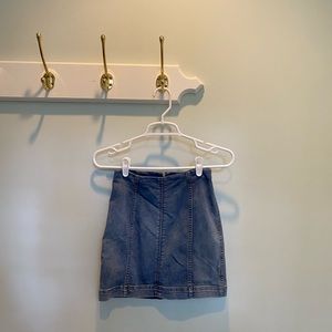 FREE PEOPLE denim mini skirt